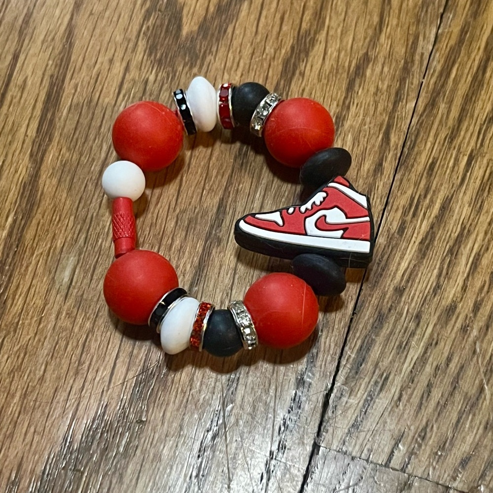 New Nike Sneaker Stanley cup tumbler cup handle basketball beaded charm